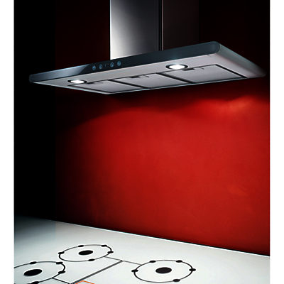 Elica Galaxy Chimney Hood, Stainless Steel/White Glass Elica Galaxy Chimney Hood, Stainless Steel/White Glass